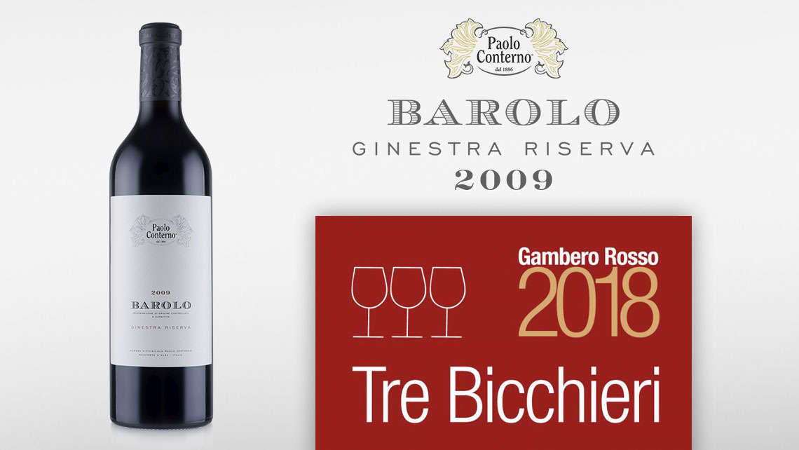 Barolo Ginestra Riserva 2009 Tre Bicchieri Gambero Rosso